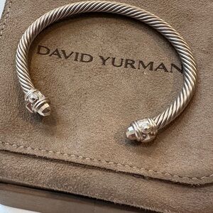 David Yurman Cable Bracelet with Faceted End Caps
